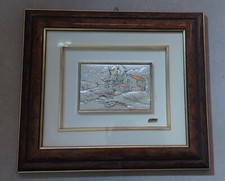 Quadro argento foglia di - in,
