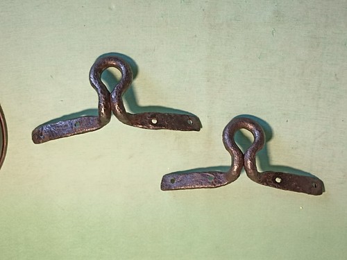 Coppia maniglie ganci - coppia, antichi