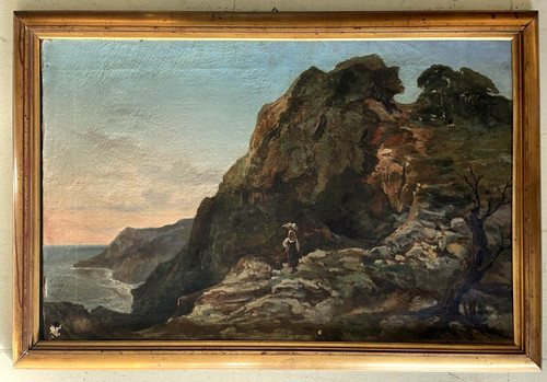 Antico grande quadro olio - quadro,