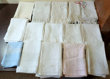 asciugamani antichi ricamati a mano 15 pezzi grandi ricami fine 800 lino cotone