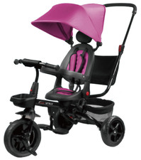 TRICICLO DIREZIONABILE METALLO PIEGHEVOLE SEDILE REGOLABILE BIEMME BAMBINI ROSA