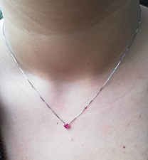 COLLANA CON ZIRCONE ROSSO