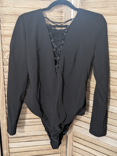 Body donna zara nero scuba - body,