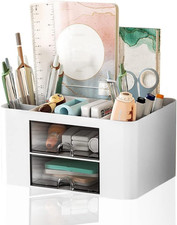 Organizer Da Scrivania Con Cassetto, Portapenne Multifunzione Da Scrivania Con 7