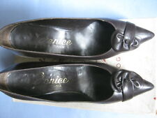 Scarpe donna vintage FENICE BOLOGNA n.36 tacco 7 anni '70 pelle vitello marrone