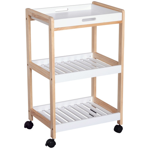 Carrello cucina bianco legno - carrello,