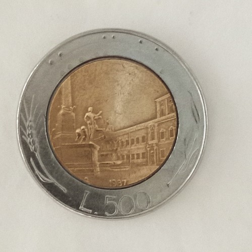 500 lire bimetalliche 1987 - lire,
