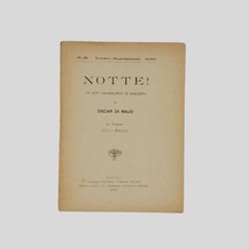 Copione Teatro Oscar Di Majo  Notte Un atto drammatico in dialetto 1919