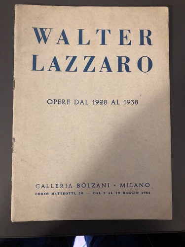 Walter lazzaro catalogo - catalogo, 1964