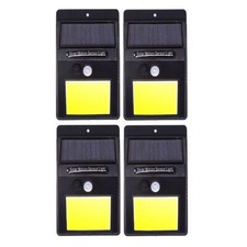 4 LAMPADE LUCE FARETTO FARO ESTERNO ENERGIA SOLARE 48 LED SENSORE MOVIMENTO