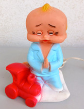 Lampada Pupazzo in Gomma Vintage Chicco Anni 70 Bambino che Prega