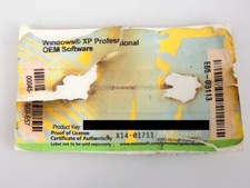 Adesivo originale Microsoft Windows XP Professional OEM licenza chiave OK