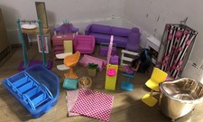 Barbie bambola sala da pranzo e bagno bambola mobili e accessori rara usata
