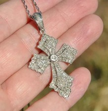 Ciondolo croce donna placcato