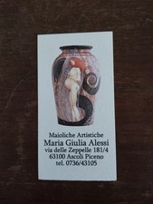 BIGLIETTO MAIOLICHE ARTISTICHE MARIA GIULIA ALESSI ASCOLI PICENO VASO
