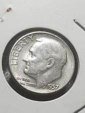 ONE DIME 1957 ROOSEVELT " RARE VARIANT SEVEN LARGE " ARG.900 (1538)