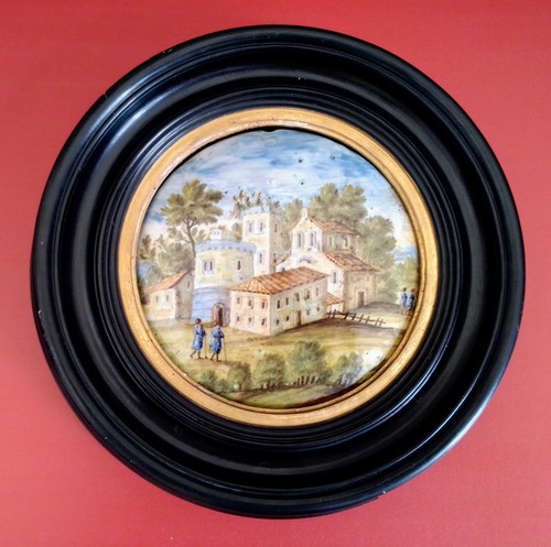 Paesaggio disco faience - disco,