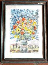 Michele Cascella –"Fiori per il compleanno", litografia firmata 1985) – N. 199/2