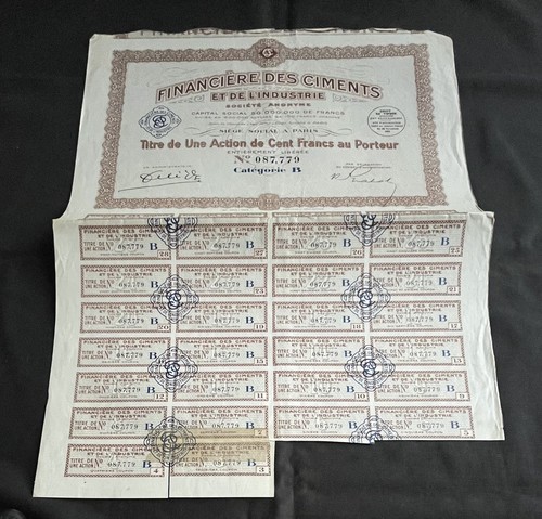 Certificato azionario francia - certificato,