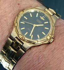 orologio vintage CITIZEN WR50 2530 Quartz funzionante 34MM braccialato DORATO