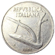 10 LIRE 1967 - ARATRO E SPIGHE