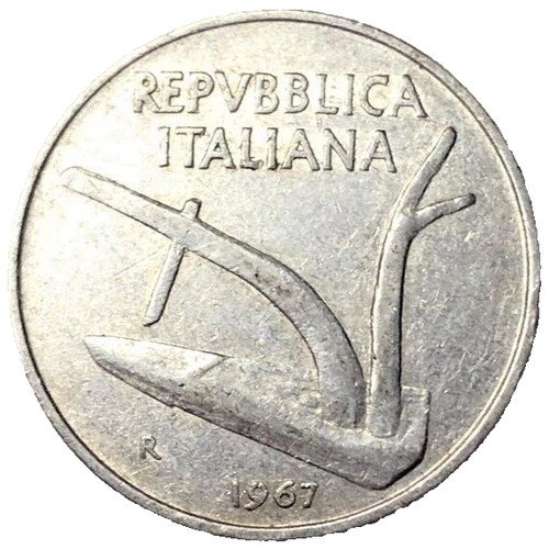Lire 1967 aratro e spighe - lire,