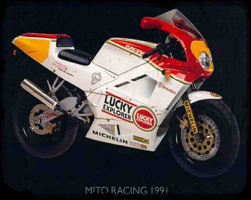 Insegna metallo cagiva mito - insegna,