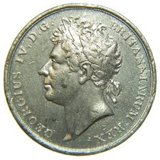 [NC] MEDAGLIA INGHILTERRA GIORGIO IV FUSIONE IN PIOMBO 45 mm (nc2777)