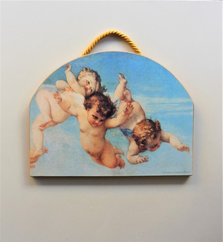 Icona legno con angeli - legno,