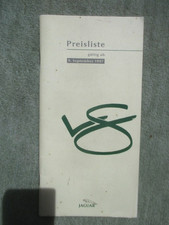 Listino prezzi Jaguar