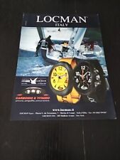 LOCMAN ITALY NUOVO OROLOGIO TOSCANA ELBA CUP WATCH VINTAGE AD PUBBLICITA