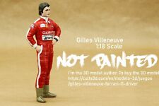 GILLES VILLENEUVE Figura pilota Ferrari F1 per Tameo, EXOTO, Bosica, MFH 1:18