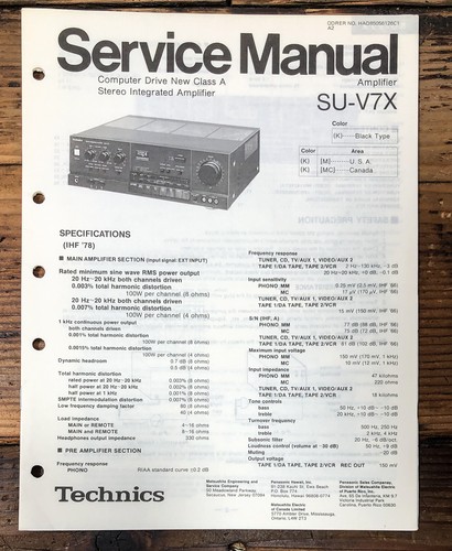 Technics v7x amplificatore - su-v7x,