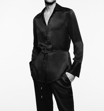 ZARA CAMICIA UOMO VISCOSA SETA