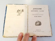 Libro Antico EPITOME HistoriaeSacrae A. Dictionarium Latino-Italicum TAURINI1853