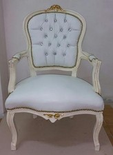 POLTRONA SEDIA IN LEGNO PANNA