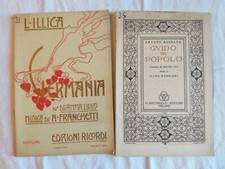 Robbiani, Franchetti. Lotto 2 libretti d'Opera lirica antichi. Vedi descrizione