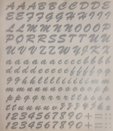 Lettere adesive argento
