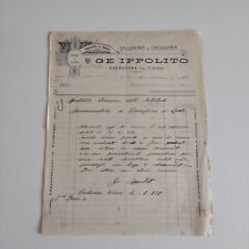 1921 Ge Ippolito Salumeria e Drogheria carbonara al Ticino Lettera su Carta Inte