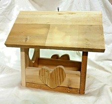 CASETTA mangiatoia per uccelli ARTIGIANALE fatta a mano con legno di riciclo