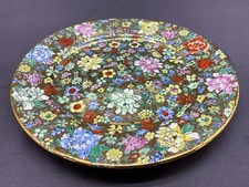 CINA PORCELLANA DECORAZIONE PIATTO DA COLLEZIONE PIATTO 23cm FIORI DORATURA PIATTO DA PORTATA