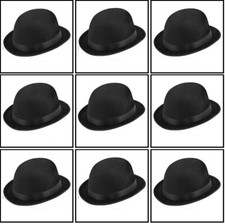 10 x cappello a ciotola nero elegante notte cervo Charlie Chaplin abito elegante