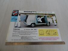 DEPLIANT BROCHURE ORIGINALE FIAT MORETTI 600 T FURGONE CAMIONCINO MONOPAGINA