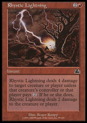 Mtg rhystic lightning exc - mtg,