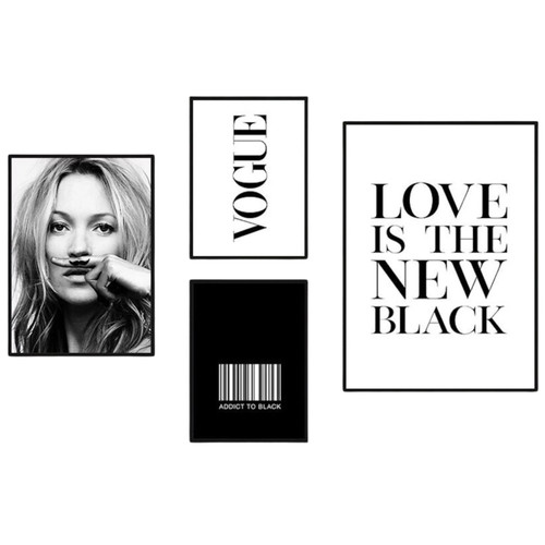 Poster nero bianco kate moss - poster,