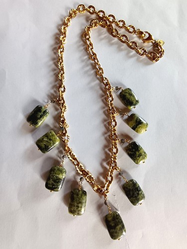 Collana acciaio dorato - dorato, con