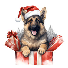 2 adesivi auto cane pastore