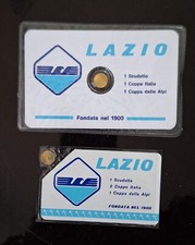 2 Tessere LAZIO con Monetina oro Anni 90'