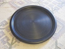 piatto piatto vintage FRANCO BUCCI - 17" spirale nera - ceramica - moderno - ITALIA