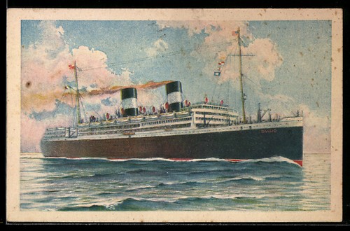 Cartolina nave passeggeri